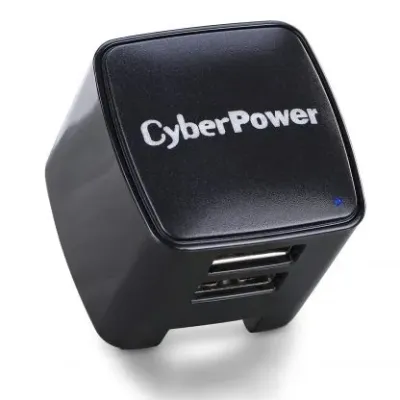 Cyber Power - TR12U3A - USB Wall Charger, 2 USB, 3.1A, Folding AC plug, LED Power Indicator, 1 Year Warranty