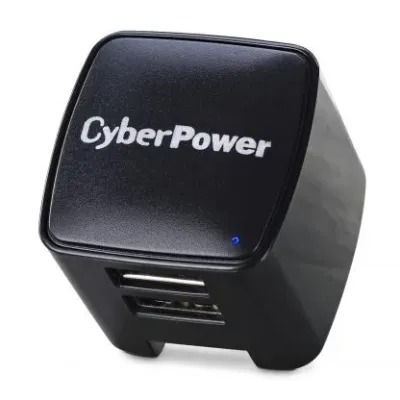 Cyber Power - TR12U3A - USB Wall Charger, 2 USB, 3.1A, Folding AC plug, LED Power Indicator, 1 Year Warranty