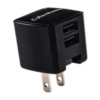 Cyber Power - TR12U3A - USB Wall Charger, 2 USB, 3.1A, Folding AC plug, LED Power Indicator, 1 Year Warranty