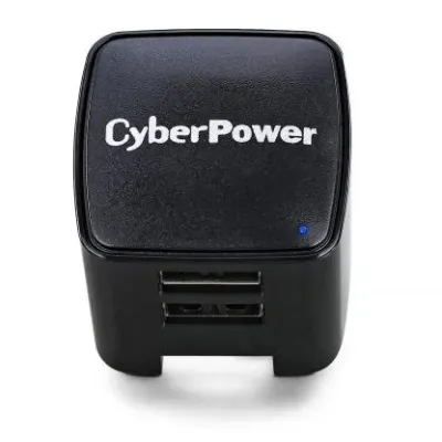Cyber Power - TR12U3A - USB Wall Charger, 2 USB, 3.1A, Folding AC plug, LED Power Indicator, 1 Year Warranty