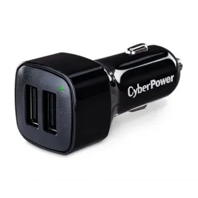 Cyber Power - TR22U3A - Travel Charger - (2) USB 3.1A Shared Ports and DC Auto Power Plug