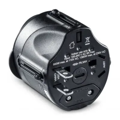 Cyber Power - TRA1A2 - Travel Adapter 100-240V In/Out Type A, C, G, & I Plug Adapters 1-Year Warranty