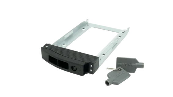 QNAP - TRAY-25-BLK02 - 2.5" SSD Tray with key lock and two keys, black and metal