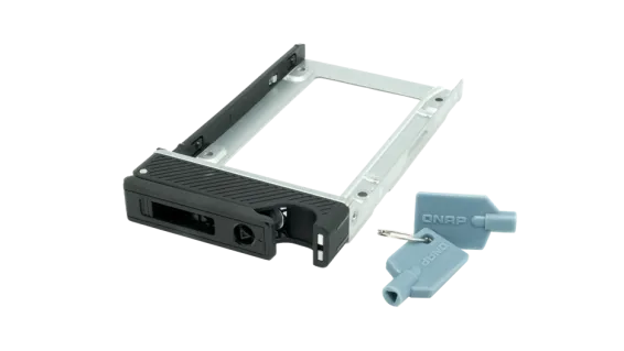 QNAP - TRAY-25-BLK03 - 2.5" SSD Tray with key lock and two keys, black and metal