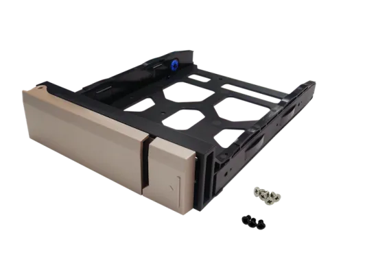 QNAP - TRAY-35-NK-GLD01 - Gold HDD Tray v1 for 3.5" and 2.5" drives without key lock, black, plastic with 6 x screws for 2.5" HDD, tooless 