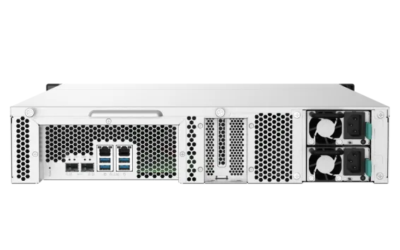 QNAP - TS-1232PXU-RP-4G-US - QNAP 2U 12-Bay ARM-based 2.5G &10G NAS, Quad Core 1.7GHz, 4GB DDR3 RAM, 2 x 10GbE SFP+, 2 x 2.5GbE, Redundant Power Supply