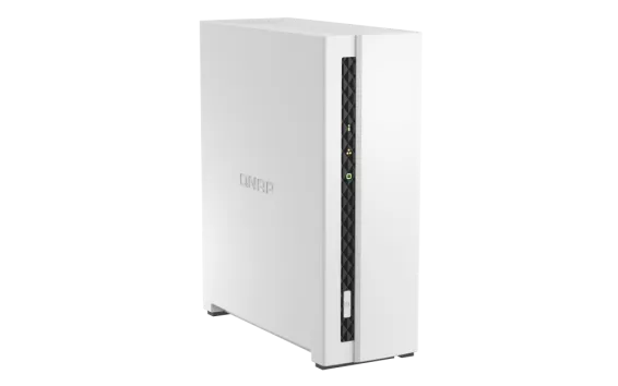 QNAP - TS-133-US - QNAP Tower NAS 1 bay ARM Cortex-A55 4C, 1 x SATA 6Gb/s 3.5"/2.5", 2GB DDR4 RAM on-board, 1 x GbE