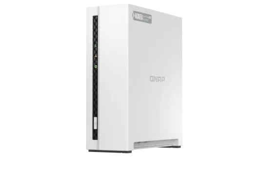 QNAP - TS-133-US - QNAP Tower NAS 1 bay ARM Cortex-A55 4C, 1 x SATA 6Gb/s 3.5"/2.5", 2GB DDR4 RAM on-board, 1 x GbE