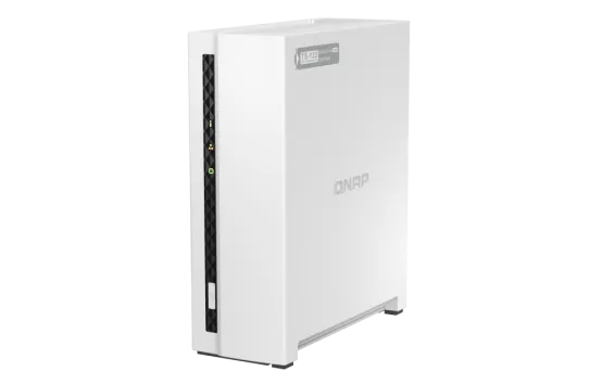 QNAP - TS-133-US - QNAP Tower NAS 1 bay ARM Cortex-A55 4C, 1 x SATA 6Gb/s 3.5"/2.5", 2GB DDR4 RAM on-board, 1 x GbE