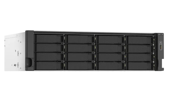 QNAP - TS-1673AU-RP-16G-US - QNAP 3U 16-Bay NAS/iSCSI IP-SAN. AMD Ryzen V1500B Quad-core 2.2GHz, 16GB RAM, 2x2.5GbE LAN, Redundant PSU, Optional 10GbE & M.2 NVMe via PCIe expansion