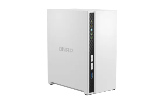 QNAP - TS-233-US - QNAP Tower NAS 2 bay ARM Cortex-A55 4C, 2 x SATA 6Gb/s 3.5"/2.5", 2GB DDR4 RAM on-board, 1 x GbE