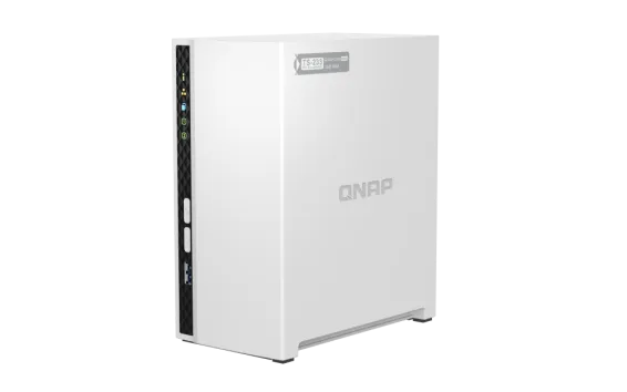 QNAP - TS-233-US - QNAP Tower NAS 2 bay ARM Cortex-A55 4C, 2 x SATA 6Gb/s 3.5"/2.5", 2GB DDR4 RAM on-board, 1 x GbE