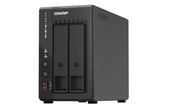 QNAP - TS-253E-8G-US - QNAP 2-Bay High-Performance desktop NAS with Intel Celeron 4-Core J6412, onboard 8GB RAM