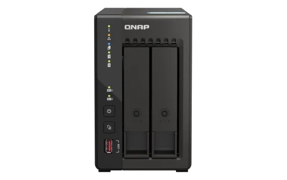 QNAP - TS-253E-8G-US - QNAP 2-Bay High-Performance desktop NAS with Intel Celeron 4-Core J6412, onboard 8GB RAM