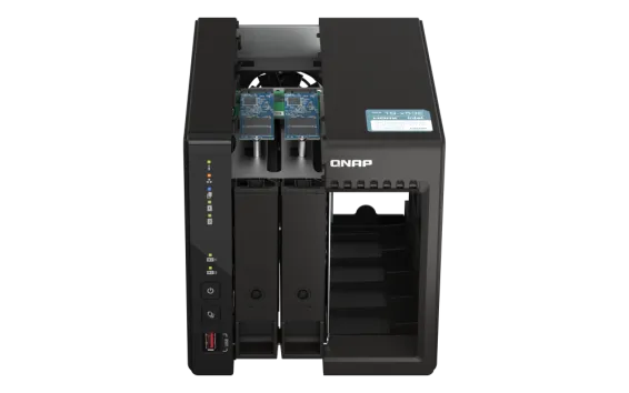 QNAP - TS-253E-8G-US - QNAP 2-Bay High-Performance desktop NAS with Intel Celeron 4-Core J6412, onboard 8GB RAM