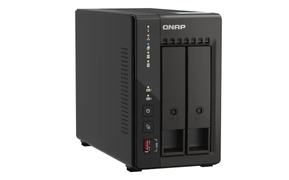 QNAP - TS-253E-8G-US - QNAP 2-Bay High-Performance desktop NAS with Intel Celeron 4-Core J6412, onboard 8GB RAM