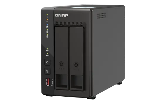 QNAP - TS-253E-8G-US - QNAP 2-Bay High-Performance desktop NAS with Intel Celeron 4-Core J6412, onboard 8GB RAM