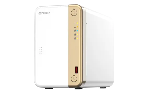 QNAP - TS-262-4G-US - QNAP 2-Bay desktop NAS, Intel Celeron N4505 dual-core processor, 4GB DDR4 SODIMM RAM