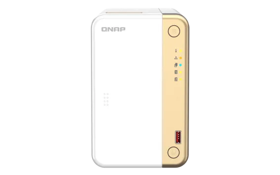 QNAP - TS-262-4G-US - QNAP 2-Bay desktop NAS, Intel Celeron N4505 dual-core processor, 4GB DDR4 SODIMM RAM