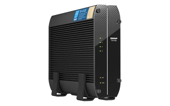 QNAP - TS-410E-8G-US - QNAP TS-410E 4-Bay fanless Desktop NAS. Intel Celeron J6412 quad-core with onboard 8GB RAM