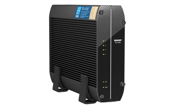 QNAP - TS-410E-8G-US - QNAP TS-410E 4-Bay fanless Desktop NAS. Intel Celeron J6412 quad-core with onboard 8GB RAM