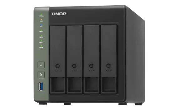 QNAP - TS-431KX-2G-US - QNAP TS-431KX ARM-based NAS with Hardware Encryption, Quad Core 1.7GHz, 2GB RAM, 1 x 10GbE(SFP+), 2 x 1GbE