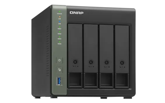QNAP - TS-431KX-2G-US - QNAP TS-431KX ARM-based NAS with Hardware Encryption, Quad Core 1.7GHz, 2GB RAM, 1 x 10GbE(SFP+), 2 x 1GbE