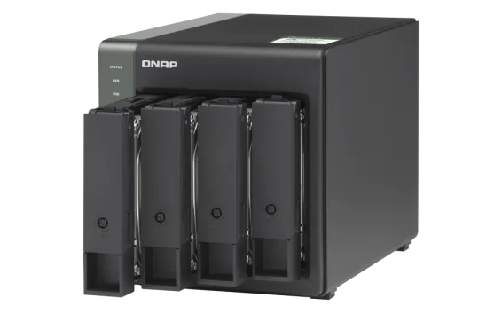 QNAP - TS-431KX-2G-US - QNAP TS-431KX ARM-based NAS with Hardware Encryption, Quad Core 1.7GHz, 2GB RAM, 1 x 10GbE(SFP+), 2 x 1GbE