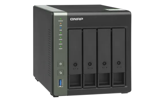 QNAP - TS-431KX-2G-US - QNAP TS-431KX ARM-based NAS with Hardware Encryption, Quad Core 1.7GHz, 2GB RAM, 1 x 10GbE(SFP+), 2 x 1GbE