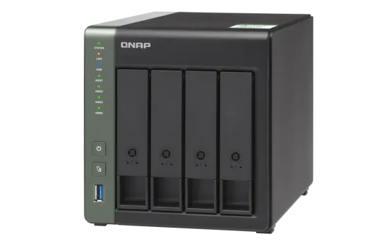 QNAP - TS-431KX-2G-US - QNAP TS-431KX ARM-based NAS with Hardware Encryption, Quad Core 1.7GHz, 2GB RAM, 1 x 10GbE(SFP+), 2 x 1GbE