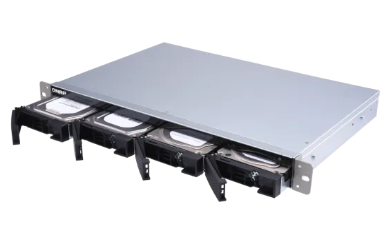 QNAP - TS-431XeU-2G-US - QNAP 4-bay 1U Short-Depth Rackmount NAS with Built-in 10GbE Network