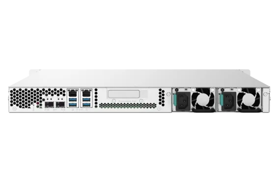 QNAP - TS-432PXU-RP-2G-US - QNAP 1U 4-Bay ARM-based 2.5G &10G NAS, Quad Core 1.7GHz, 2GB DDR3 RAM, 2 x 10GbE SFP+, 2 x GbE, Redundant Power Supply