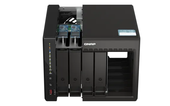 QNAP - TS-453E-8G-US - QNAP 4-Bay High-Performance desktop NAS with Intel Celeron 4-Core J6412, onboard 8GB RAM