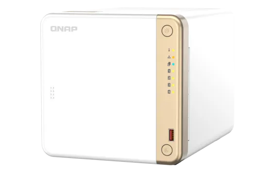 QNAP - TS-462-4G-US - QNAP 4-Bay desktop NAS, Intel Celeron N4505 dual-core processor, 4GB DDR4 RAM On-Board (Non-Expandable)