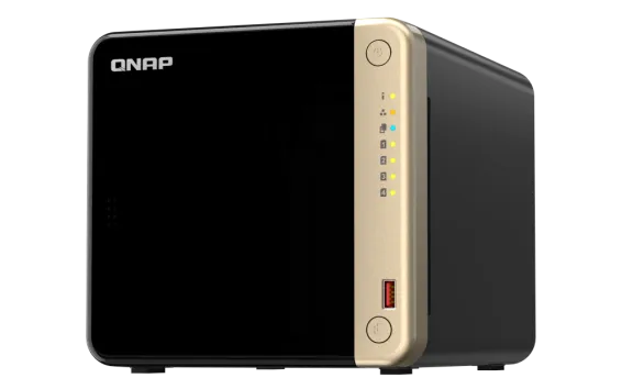 QNAP - TS-464-8G-US - QNAP TS-464 4-Bay High-Performance Desktop NAS. Intel 4C/4T Processor, burst up to 2.9GHz with 8GB DDR4 RAM