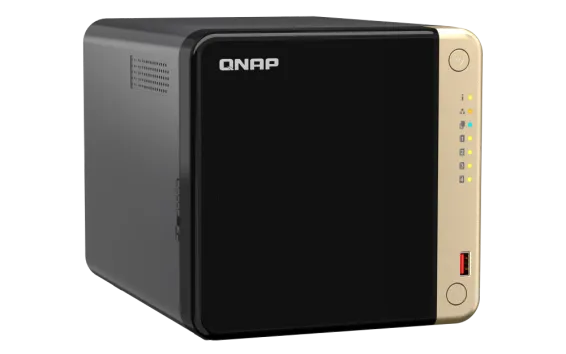 QNAP - TS-464-8G-US - QNAP TS-464 4-Bay High-Performance Desktop NAS. Intel 4C/4T Processor, burst up to 2.9GHz with 8GB DDR4 RAM