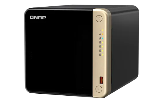 QNAP - TS-464-8G-US - QNAP TS-464 4-Bay High-Performance Desktop NAS. Intel 4C/4T Processor, burst up to 2.9GHz with 8GB DDR4 RAM