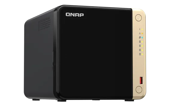 QNAP - TS-464-8G-US - QNAP TS-464 4-Bay High-Performance Desktop NAS. Intel 4C/4T Processor, burst up to 2.9GHz with 8GB DDR4 RAM