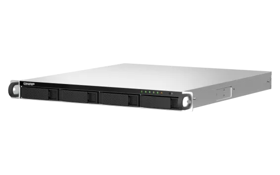 QNAP - TS-464U-RP-8G-US - QNAP 1U 4-bay NAS/iSCSI IP-SAN, Intel Celeron N5105/N5095 4C/4T (up to 2.7GHz), 8GB DDR4 RAM, 2.5GbE LAN, 4K HDMI v1.4b, PCIe Expansion Slot, Redundant PSU