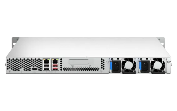 QNAP - TS-464U-RP-8G-US - QNAP 1U 4-bay NAS/iSCSI IP-SAN, Intel Celeron N5105/N5095 4C/4T (up to 2.7GHz), 8GB DDR4 RAM, 2.5GbE LAN, 4K HDMI v1.4b, PCIe Expansion Slot, Redundant PSU