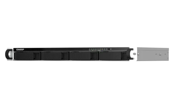 QNAP - TS-464eU-8G-US - QNAP 1U 4-bay short depth 12" rackmount NAS, Intel Celeron N5105/N5095 4C/4T, burst up to 2.9 GHz, 8GB RAM