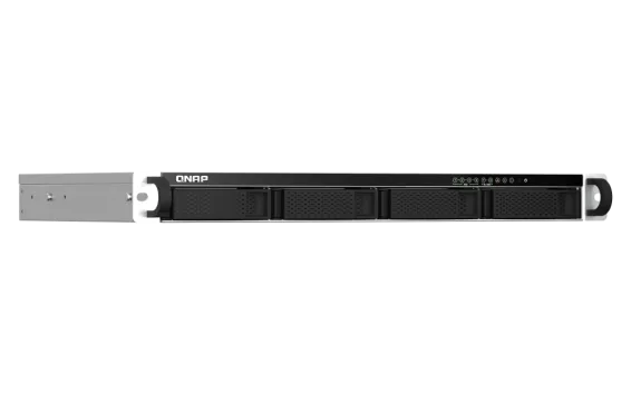 QNAP - TS-464eU-8G-US - QNAP 1U 4-bay short depth 12" rackmount NAS, Intel Celeron N5105/N5095 4C/4T, burst up to 2.9 GHz, 8GB RAM