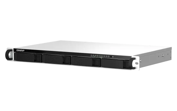 QNAP - TS-464eU-8G-US - QNAP 1U 4-bay short depth 12" rackmount NAS, Intel Celeron N5105/N5095 4C/4T, burst up to 2.9 GHz, 8GB RAM