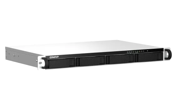 QNAP - TS-464eU-8G-US - QNAP 1U 4-bay short depth 12" rackmount NAS, Intel Celeron N5105/N5095 4C/4T, burst up to 2.9 GHz, 8GB RAM
