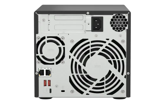 QNAP - TS-473A-8G-US - QNAP Desktop 4-bay NAS/iSCSI IP-SAN, AMD Ryzen V1000 series V1500B 4C/8T 2.2 GHz, 8GB RAM, two 2.5GbE, 10G-ready