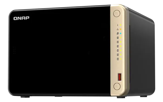 QNAP - TS-664-8G-US - QNAP TS-664 6-Bay High-Performance Desktop NAS. Intel 4C/4T Processor, burst up to 2.9GHz with 8GB DDR4 RAM