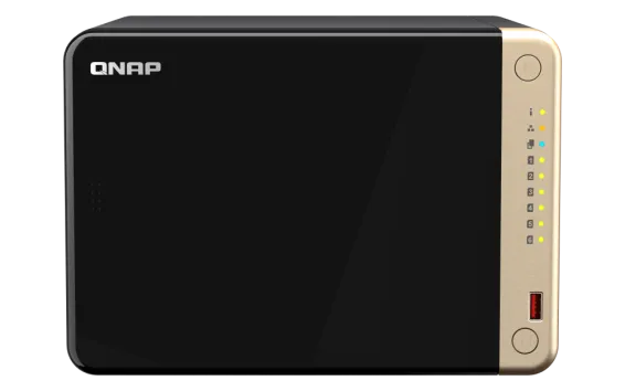 QNAP - TS-664-8G-US - QNAP TS-664 6-Bay High-Performance Desktop NAS. Intel 4C/4T Processor, burst up to 2.9GHz with 8GB DDR4 RAM