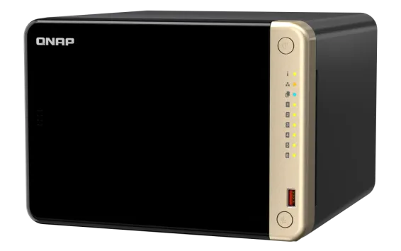 QNAP - TS-664-8G-US - QNAP TS-664 6-Bay High-Performance Desktop NAS. Intel 4C/4T Processor, burst up to 2.9GHz with 8GB DDR4 RAM