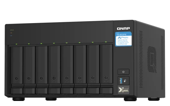 QNAP - TS-832PX-4G-US - QNAP 8-Bay desktop NAS, AL324 64-bit quad-core 1.7GHz, 4GB DDR4 SODIMM RAM (1 x 4GB, max 16GB)