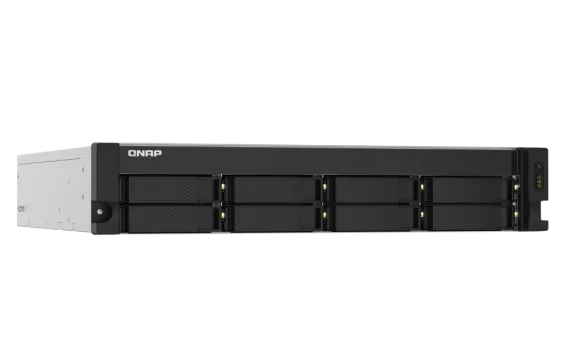 QNAP - TS-832PXU-4G-US - QNAP 2U 8-Bay ARM-based 2.5G &10G NAS, Quad Core 1.7GHz, 4GB DDR3 RAM, 2 x 10GbE SFP+, 2 x 2.5GbE, Single Power Supply